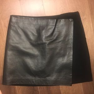 Theory leather skirt